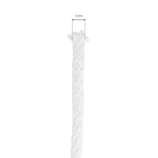 Sznurek - Bawełniany 5 mm/1 m biały