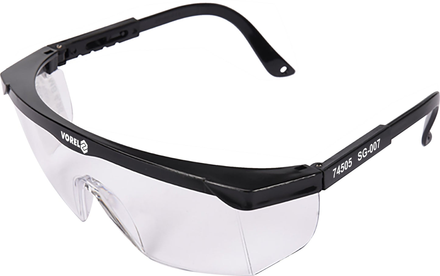 Vorel safety glasses - clear, adjustable