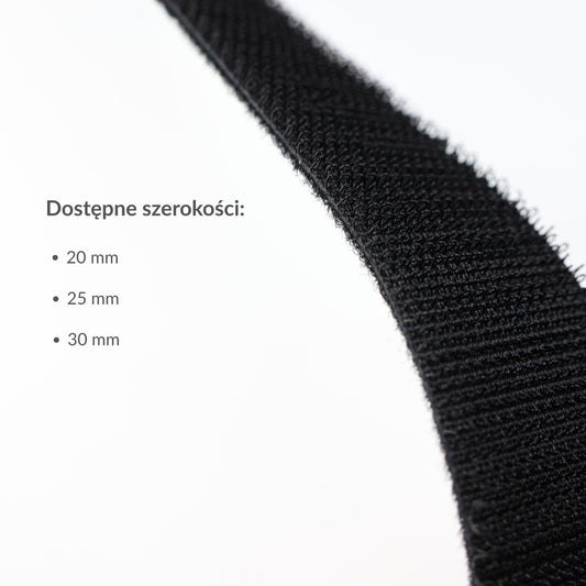 Taśma rzep - dwustronna 30 mm/1 m nylonowa czarna