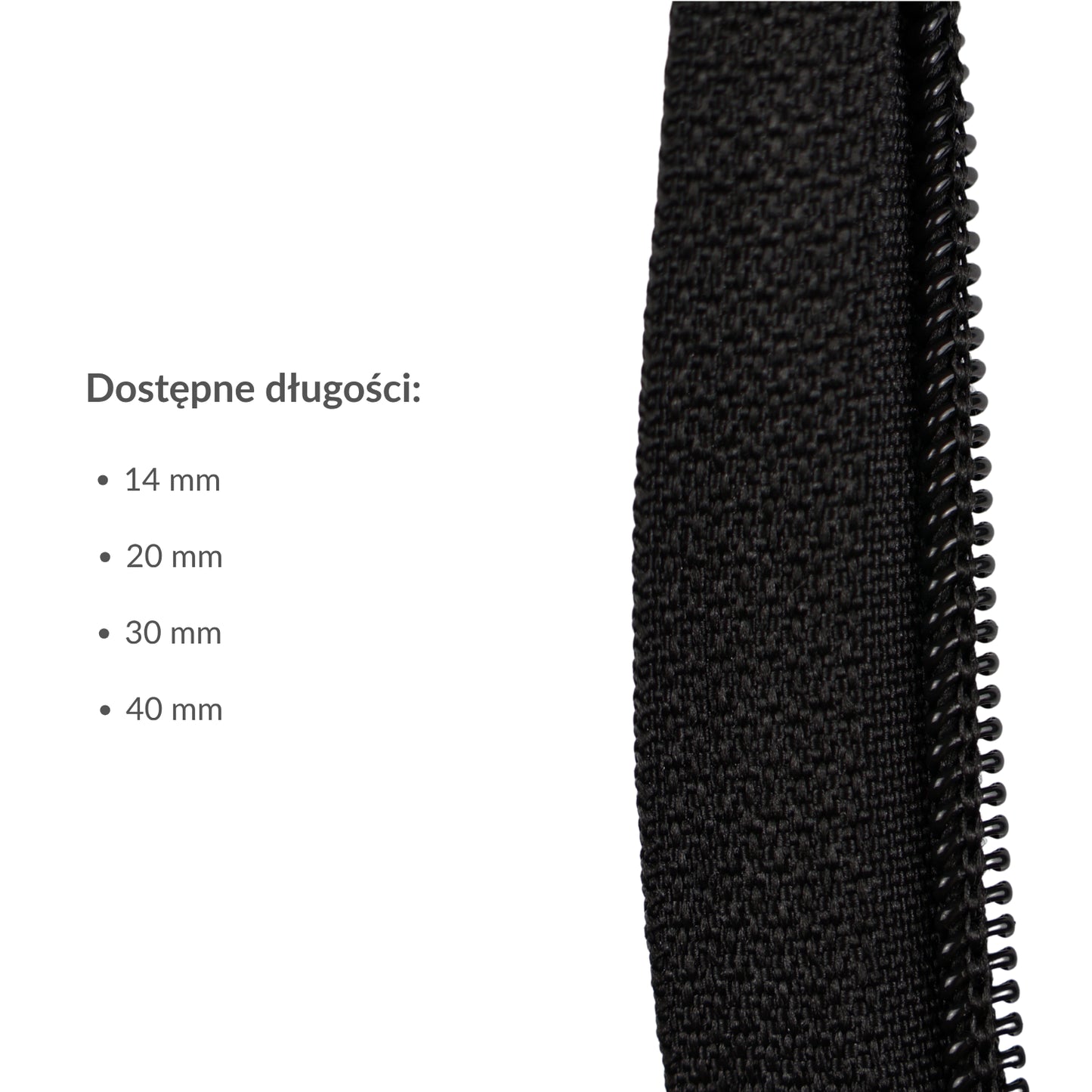 Zipper - #5 coil non-separable auto-lock 30cm