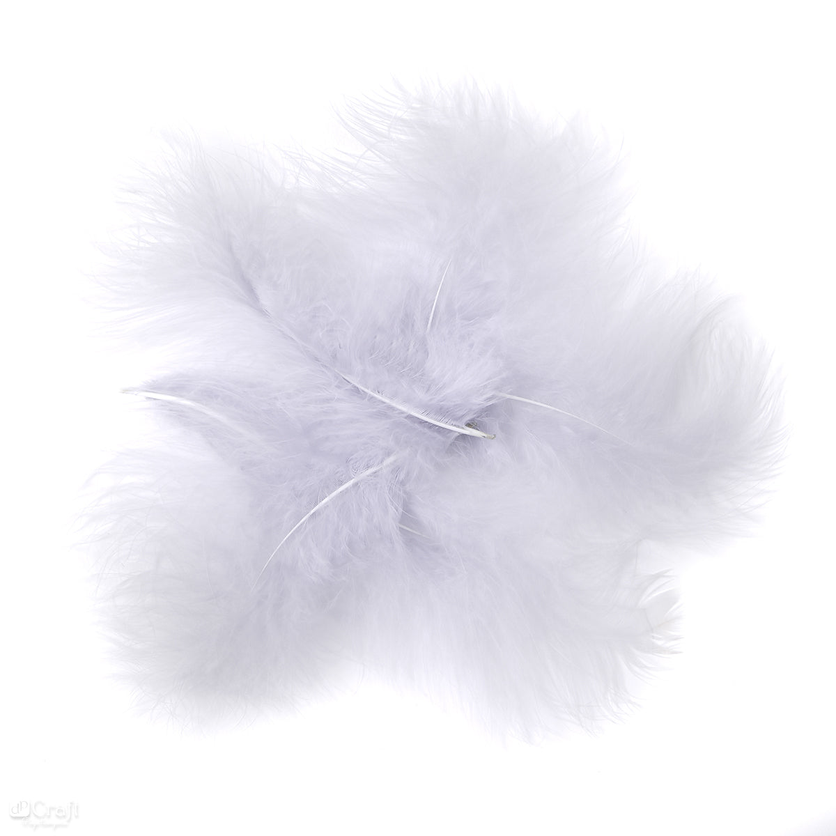 DpCraft Turkey Feathers - 15 cm, 5 pcs. gray