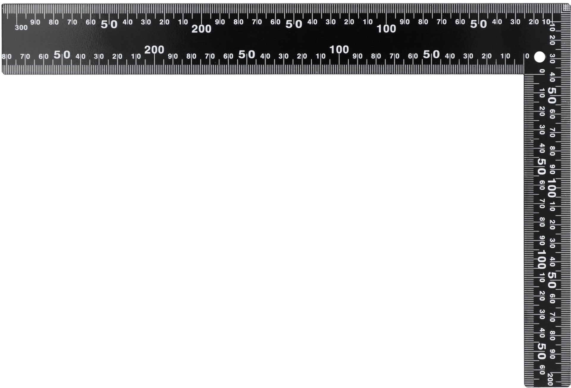 Vorel metal try square - black 300x200 mm