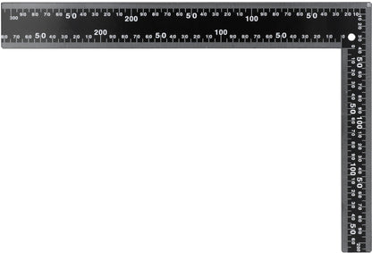 Vorel metal try square - black 300x200 mm