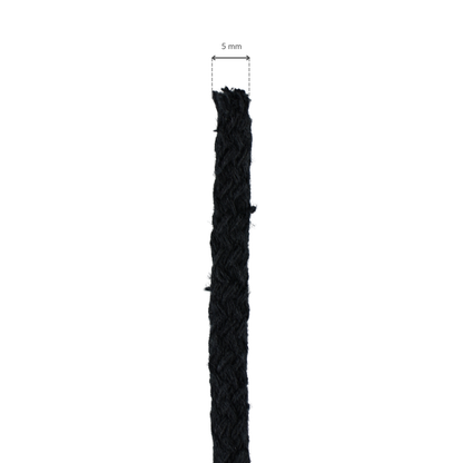 Cord - Cotton 5 mm/1 m black