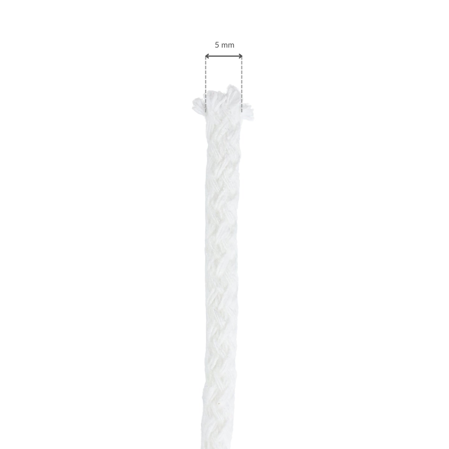 Cord - Cotton 5 mm/1 m white
