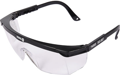 Vorel safety glasses - clear, adjustable