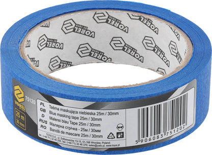 Vorel Masking Tape - 30 mm x 25 m blue