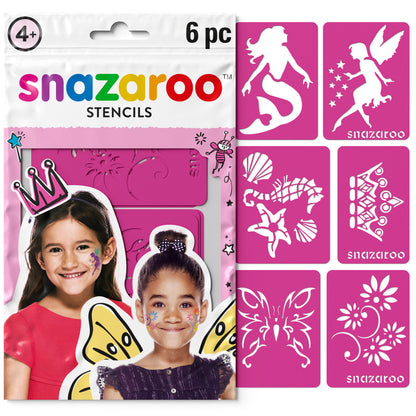 Snazaroo Face Painting Stencils - Girls 6 pcs