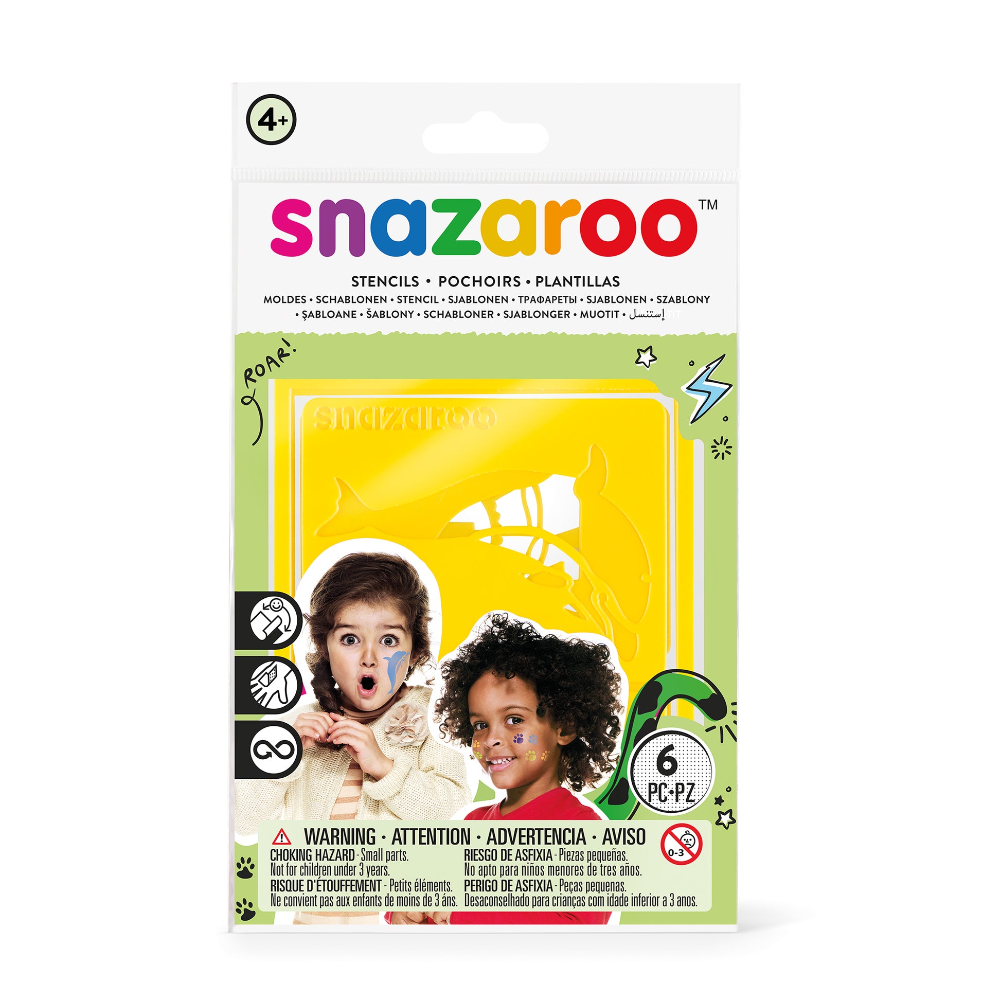 Snazaroo Face Painting Stencils - Universal 6 pcs.