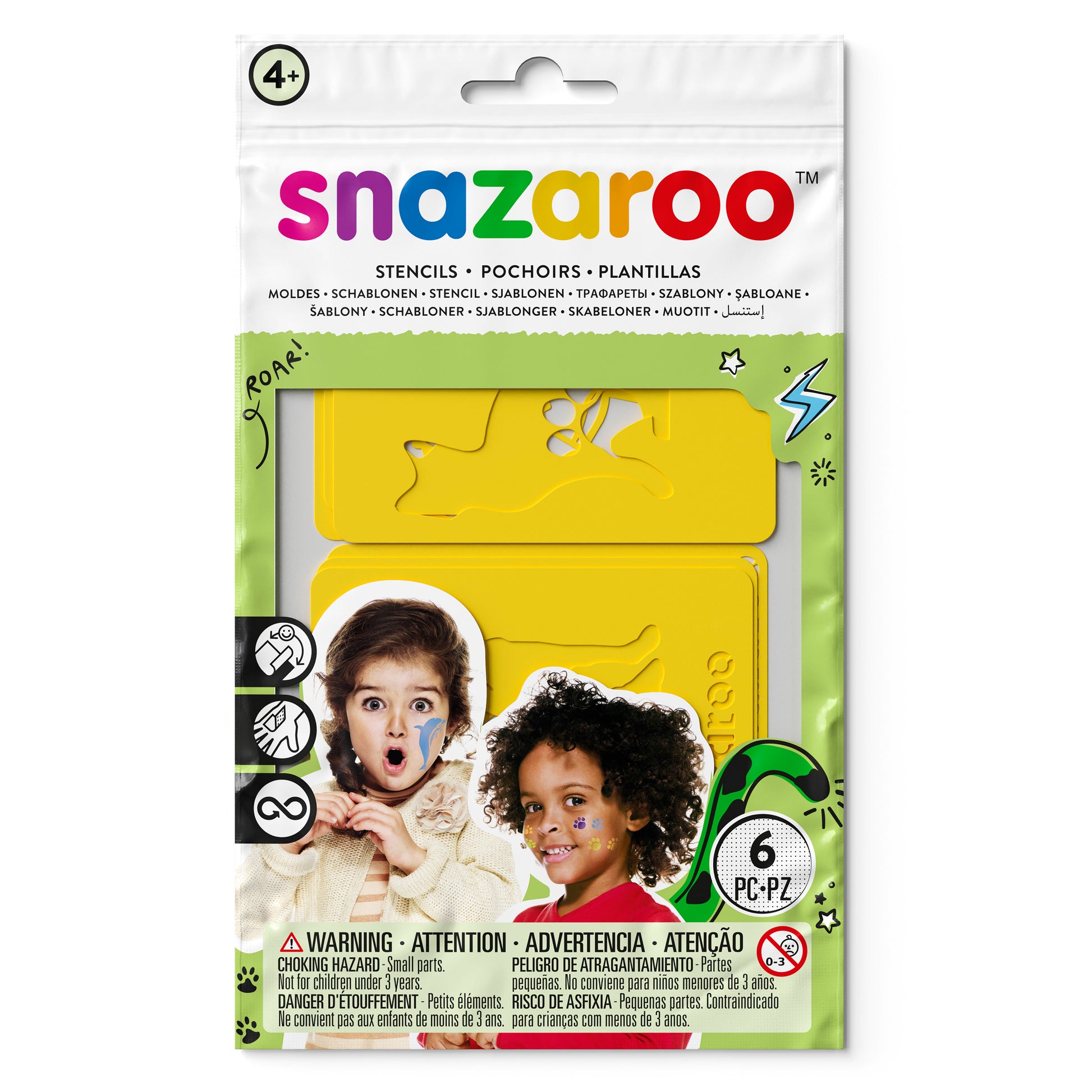 Snazaroo Face Painting Stencils - Universal 6 pcs.