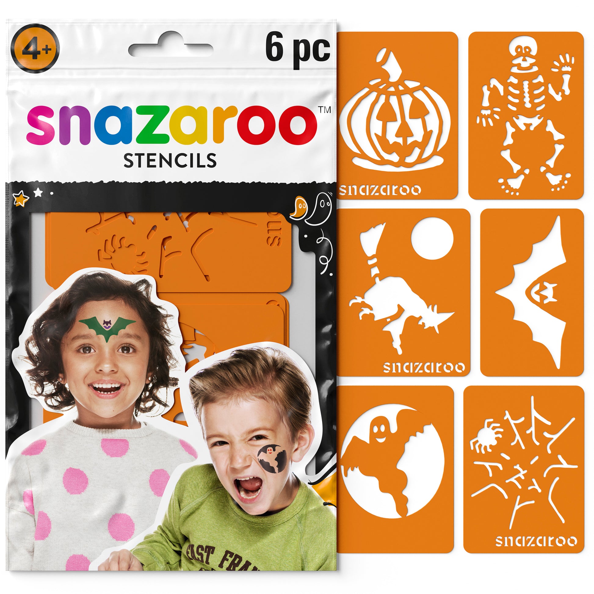 Snazaroo Face Painting Stencils - Halloween 6 pcs.