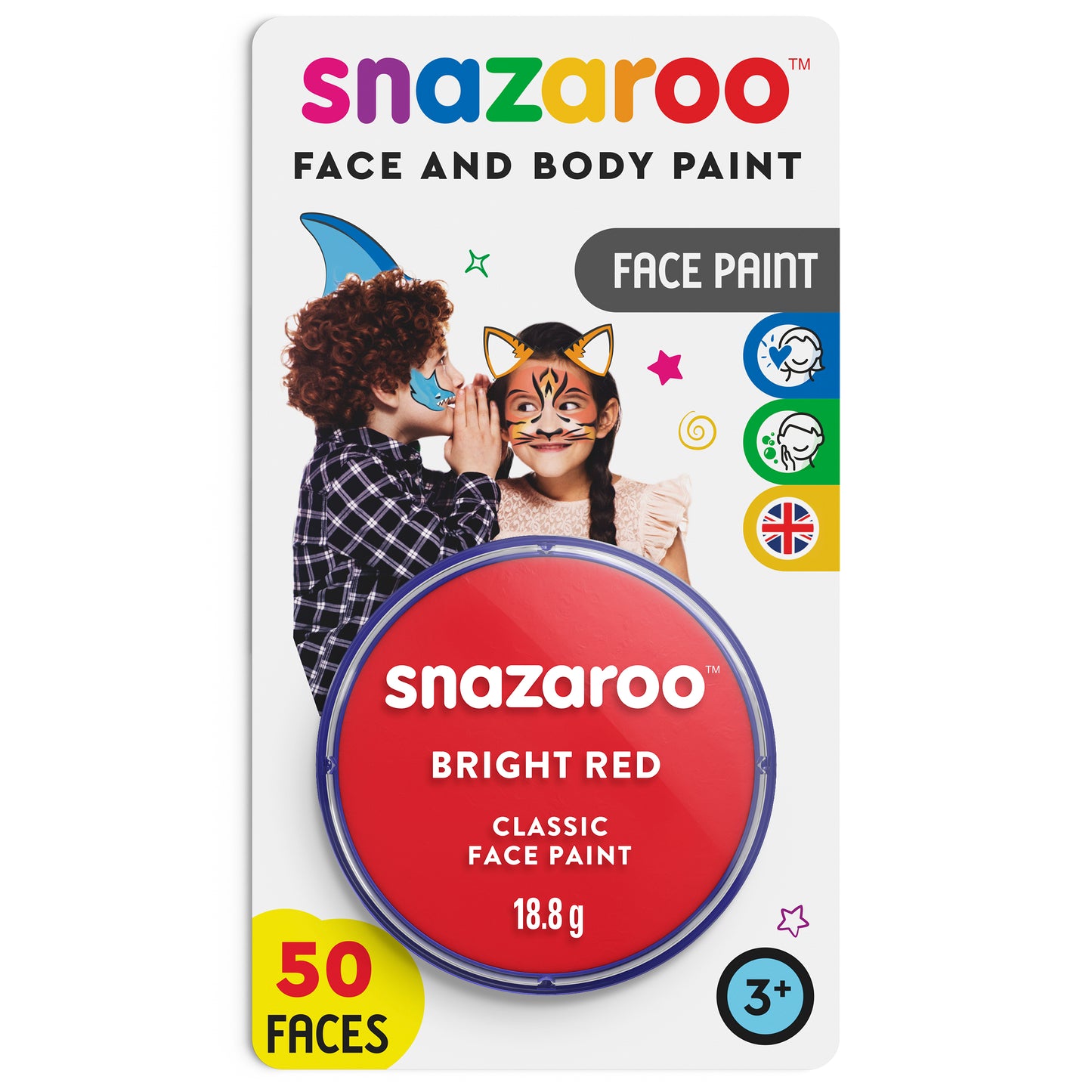 Snazaroo Face and Body Paint - Bright Red 18 ml