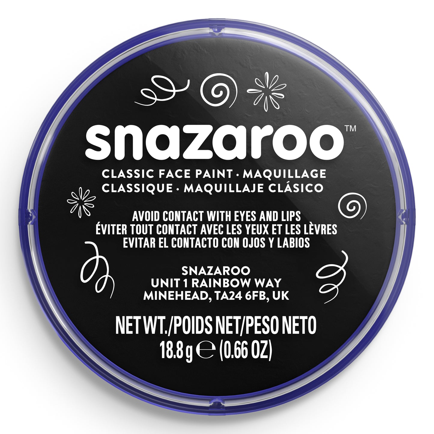 Snazaroo Face and Body Paint - Black 18 ml