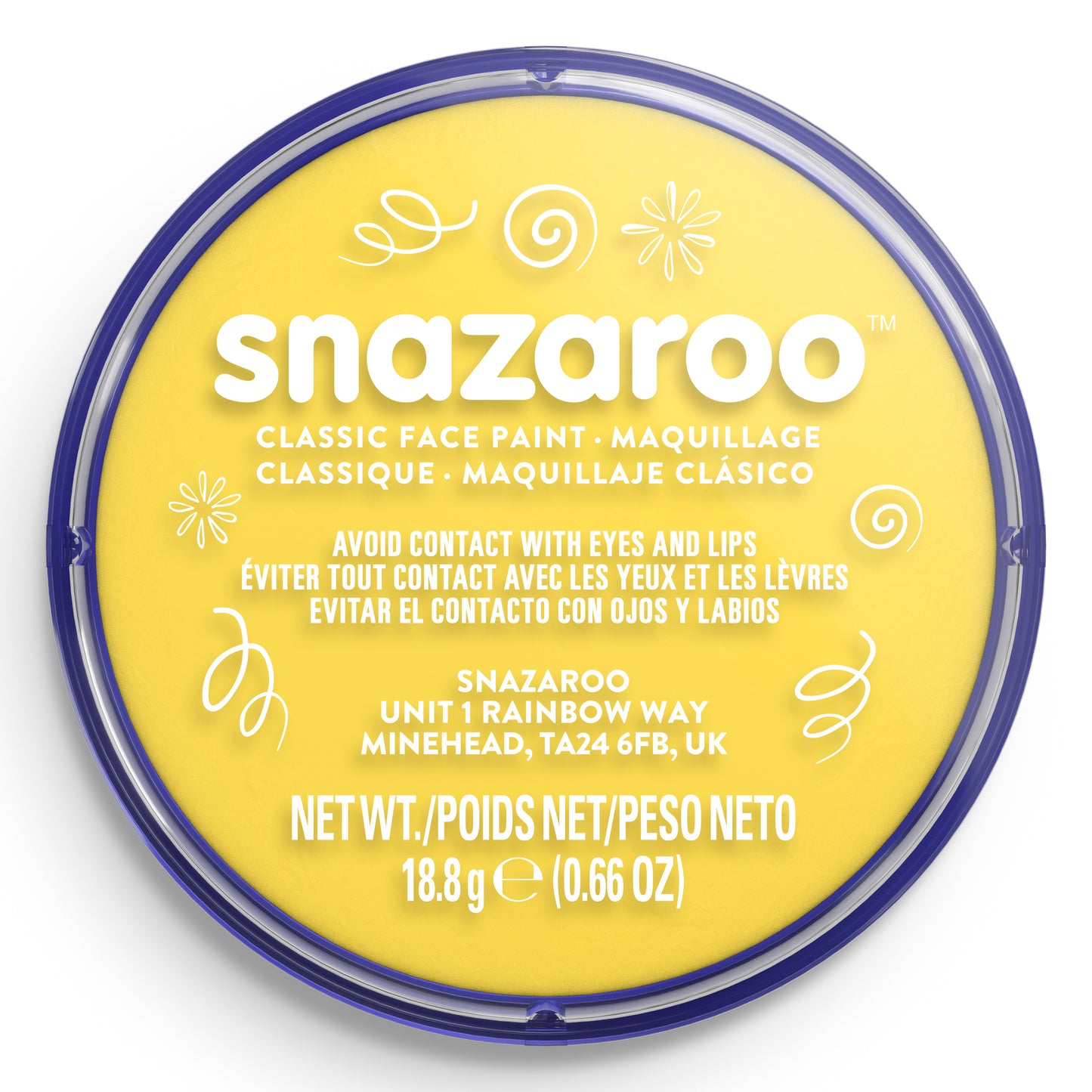 Snazaroo Face and Body Paint - Bright Yellow 18 ml