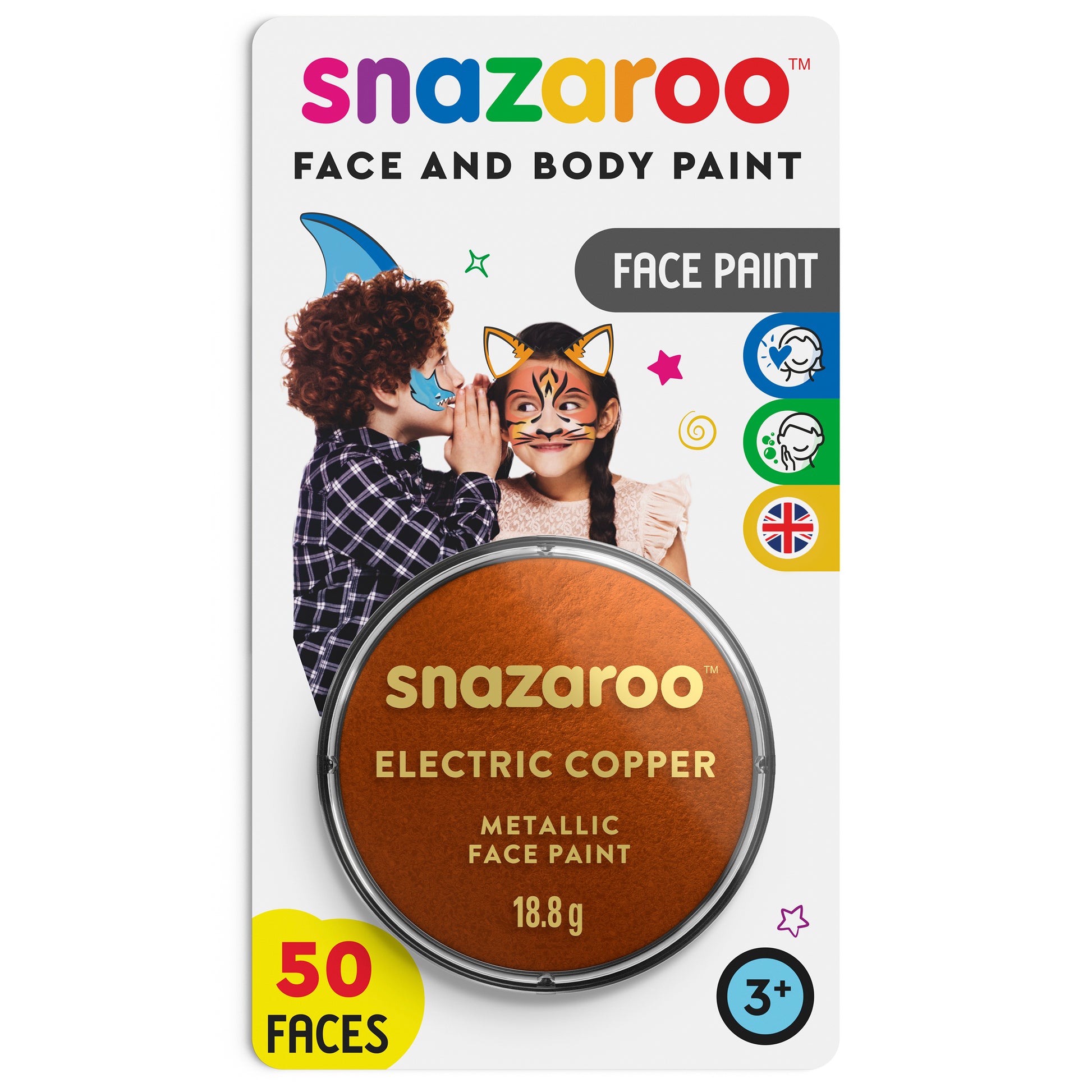 Snazaroo Metallic Face and Body Paint - Copper 18 ml