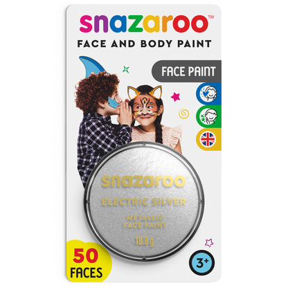 Snazaroo Metallic Face and Body Paint - Silver 18 ml