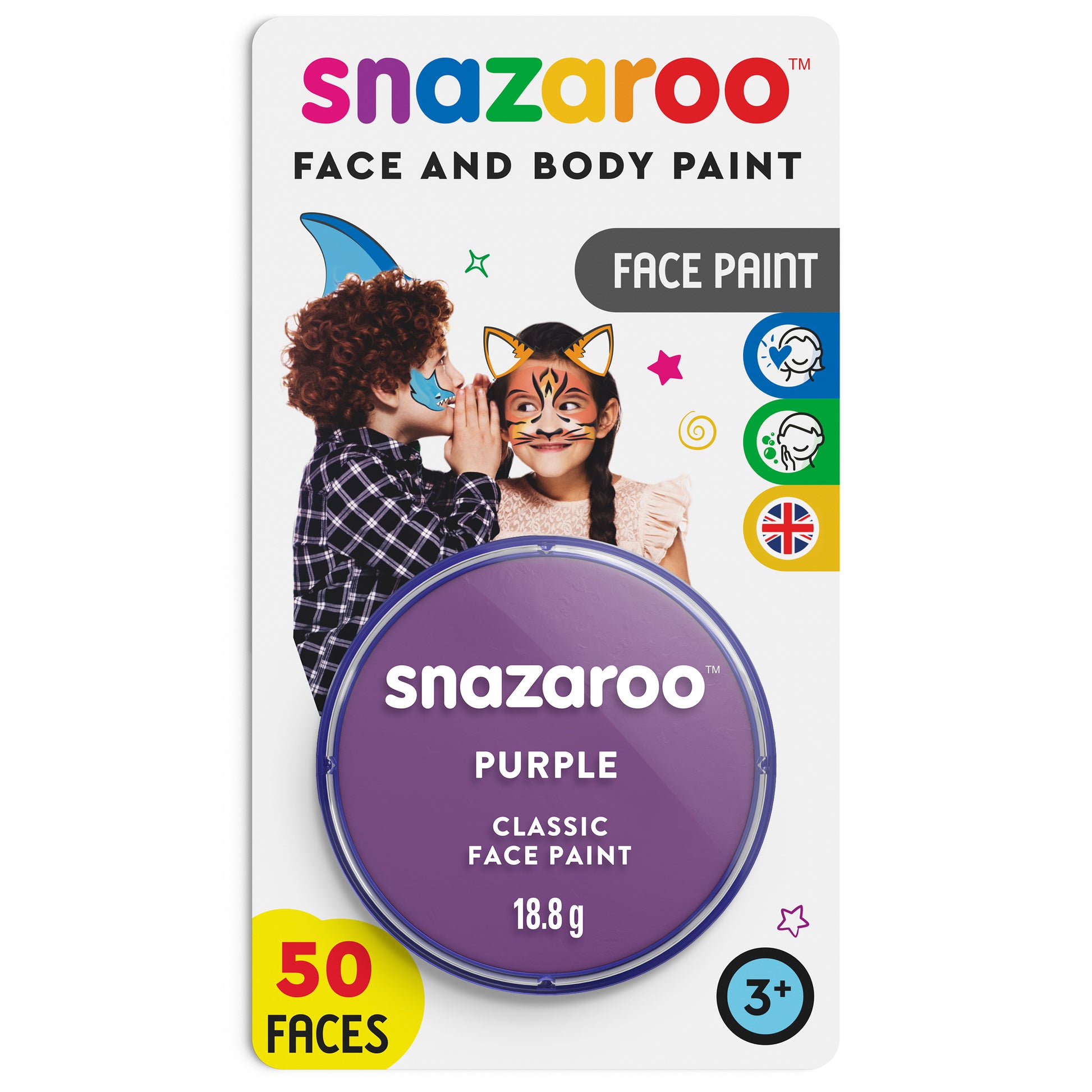 Snazaroo Face and Body Paint - Purple 18 ml