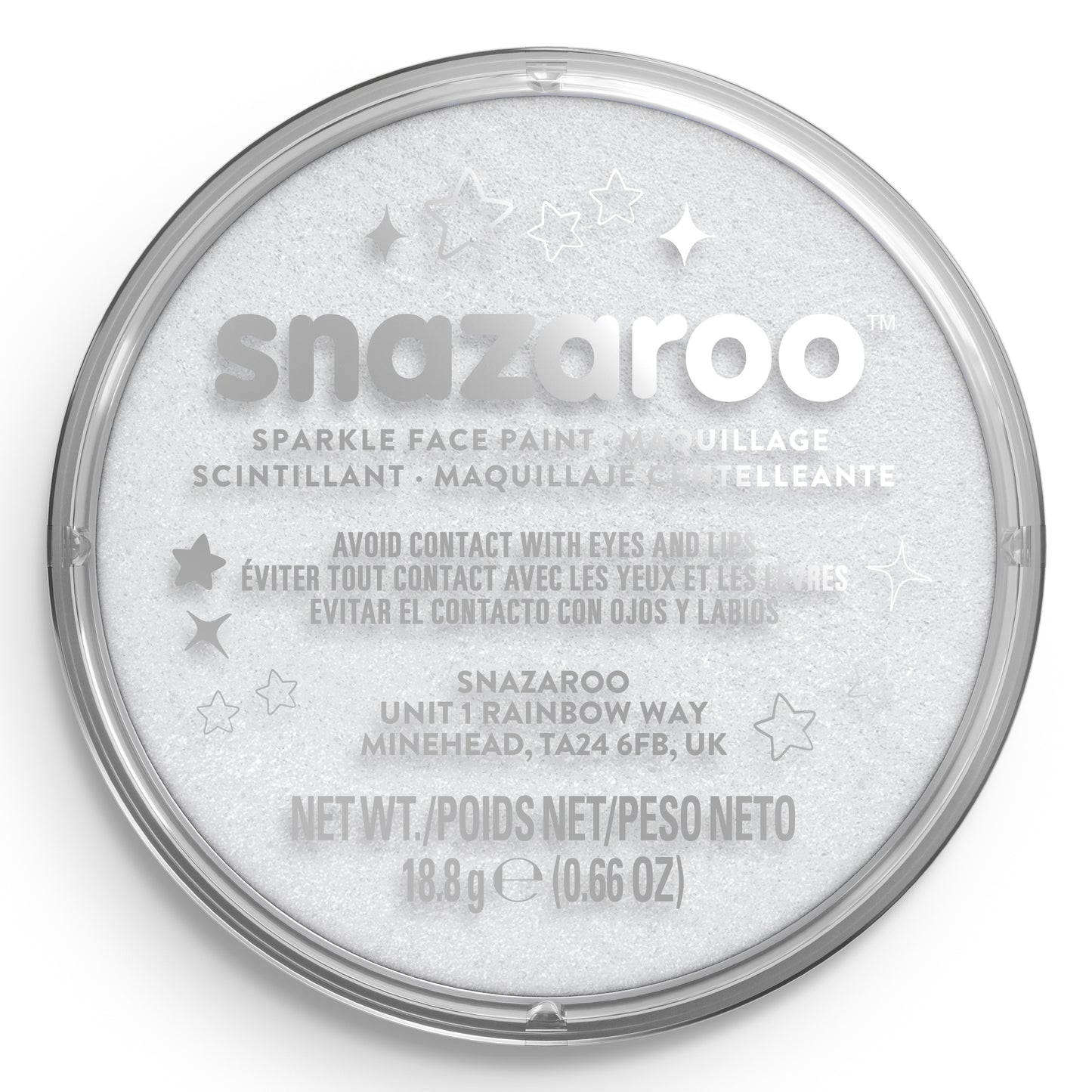 Snazaroo Face and Body Paint Sparkle - White 18 ml