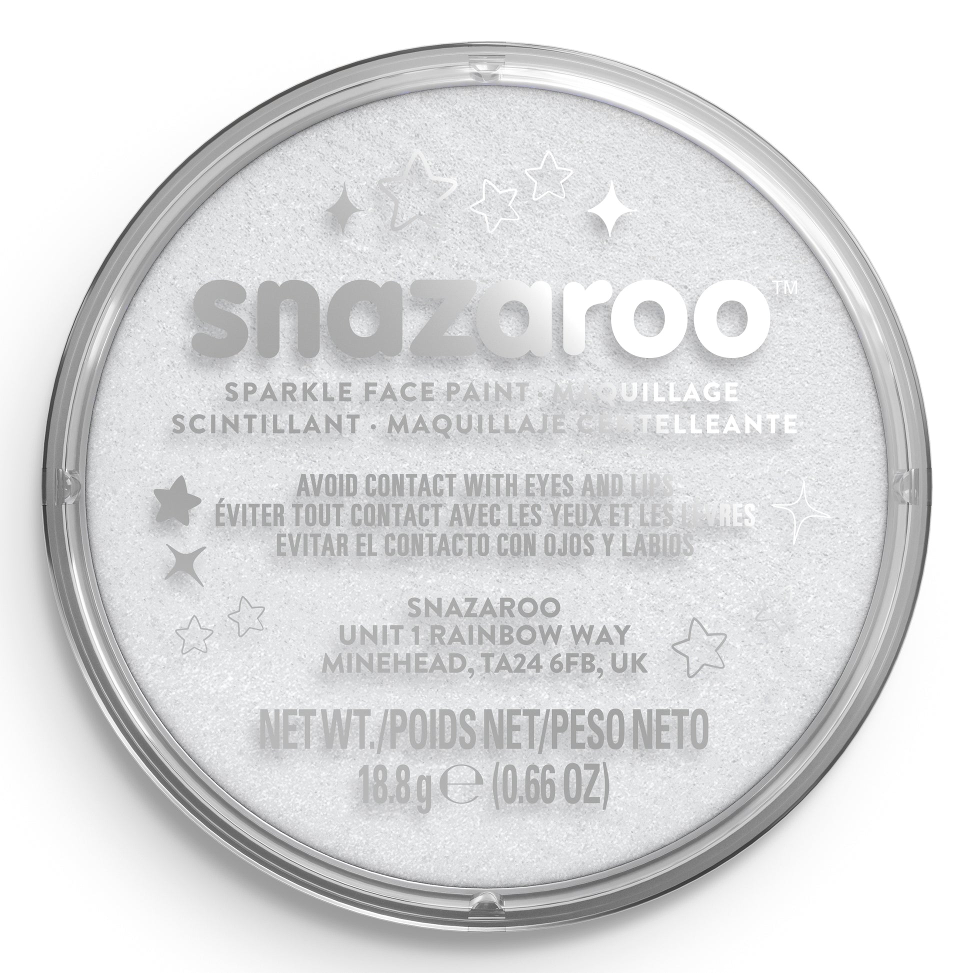 Snazaroo Face and Body Paint Sparkle - White 18 ml