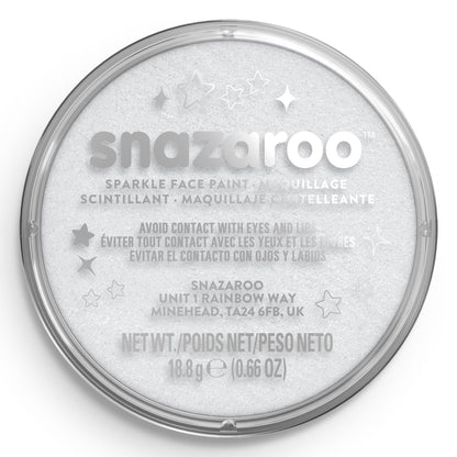 Snazaroo Face and Body Paint Sparkle - White 18 ml