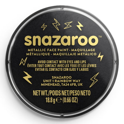 Snazaroo Metallic Face and Body Paint - Black 18 ml