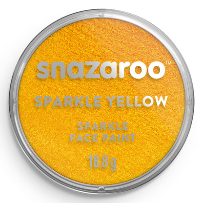 Snazaroo Face and Body Paint Sparkle - Yellow 18 ml