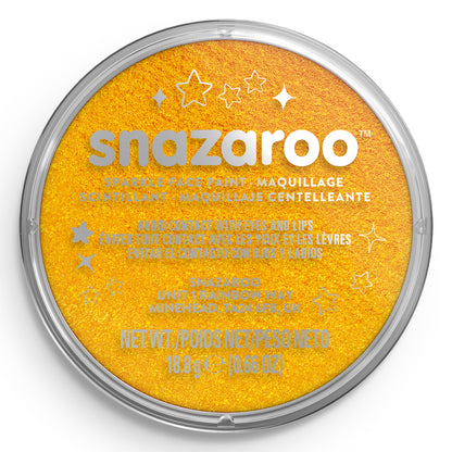 Snazaroo Face and Body Paint Sparkle - Yellow 18 ml