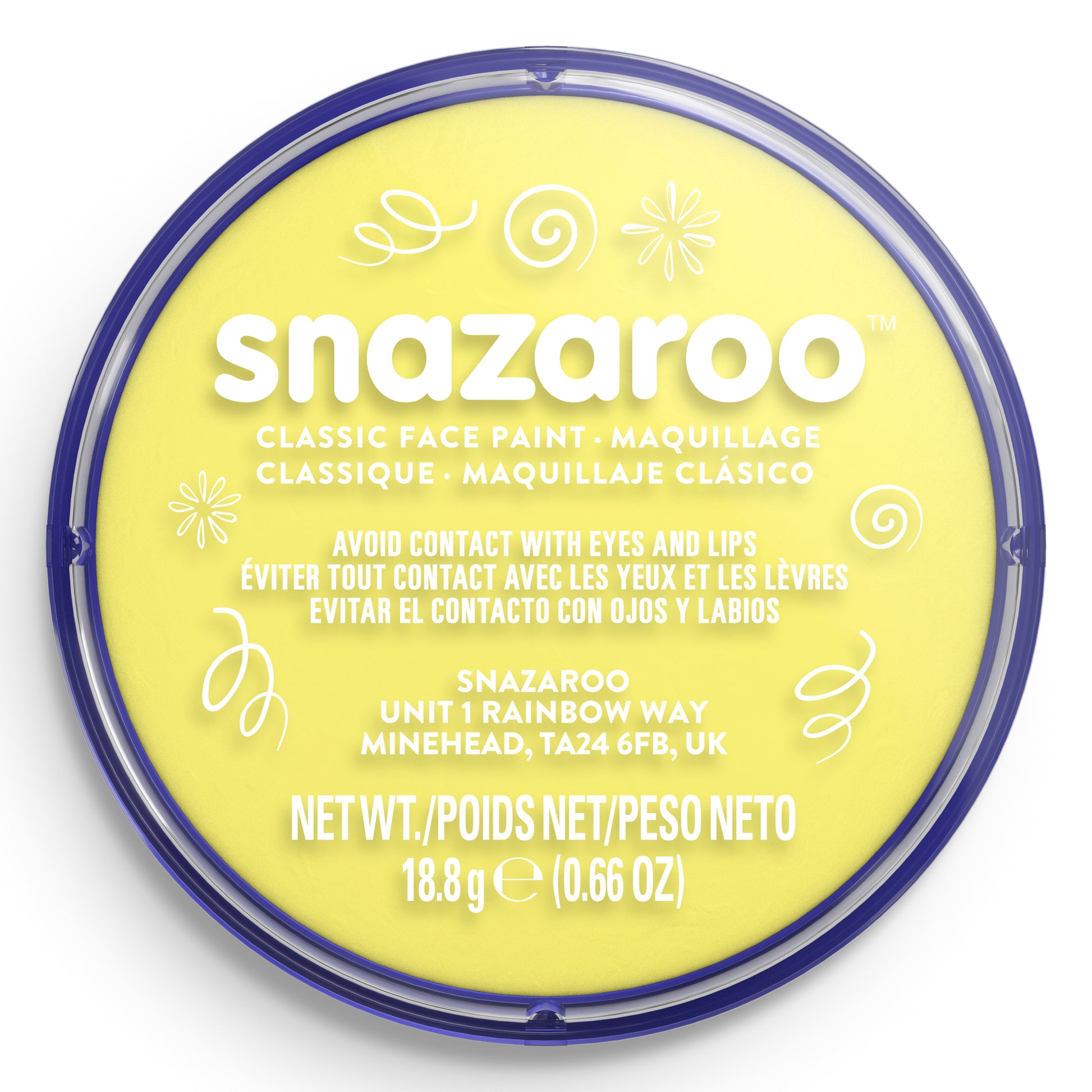 Snazaroo Face and Body Paint - Pale Yellow 18 ml