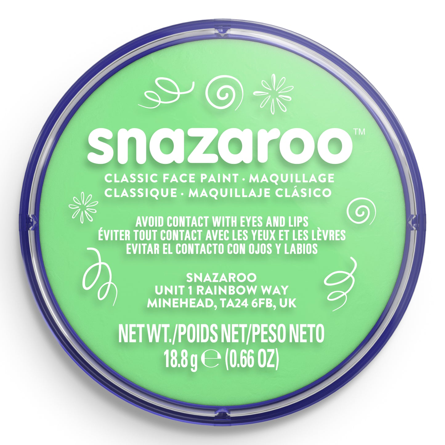 Snazaroo Face and Body Paint - Pale Green 18 ml