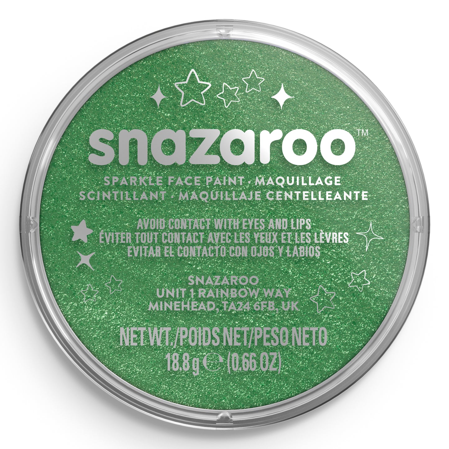 Snazaroo Face and Body Paint Sparkle - Pale Green 18 ml