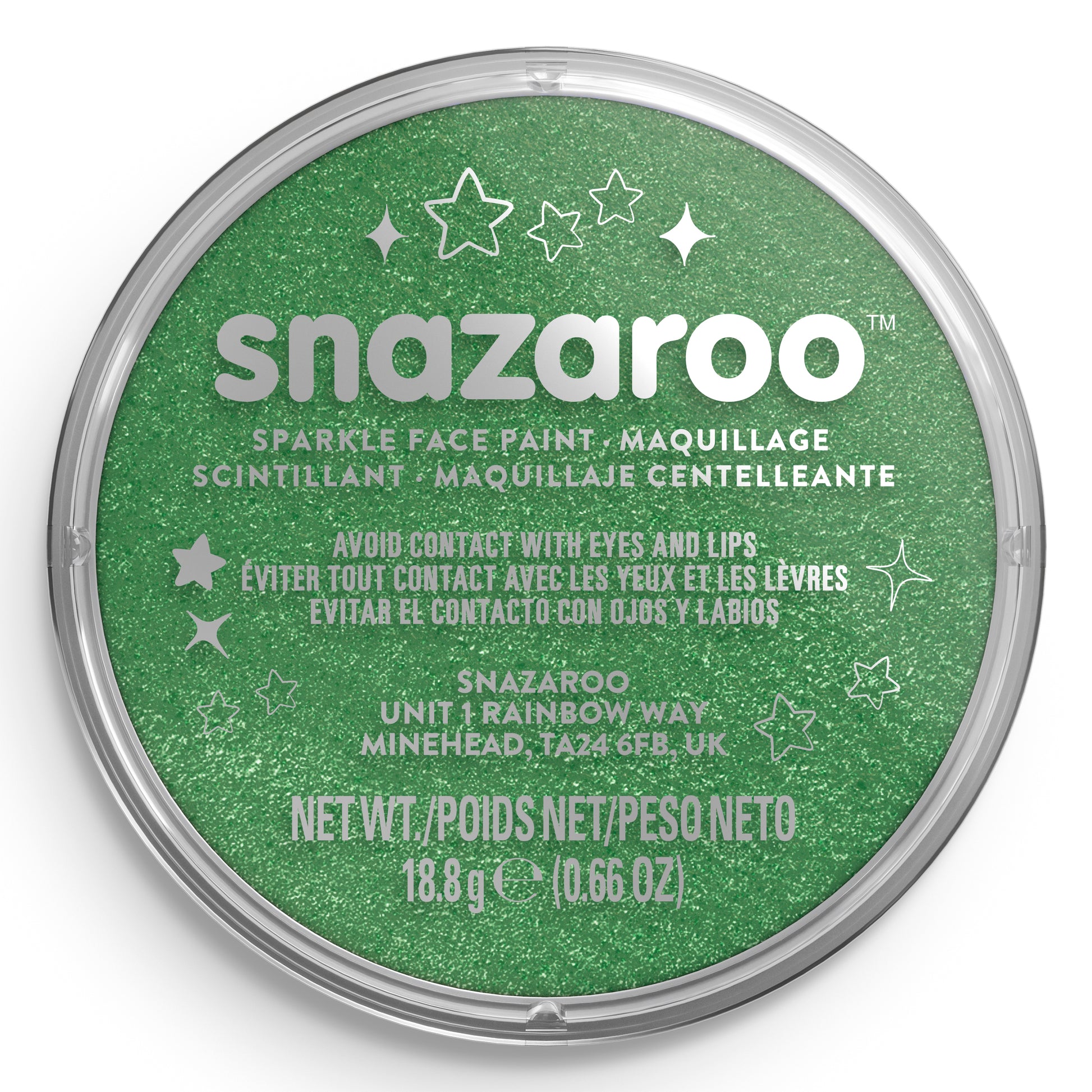 Snazaroo Face and Body Paint Sparkle - Pale Green 18 ml
