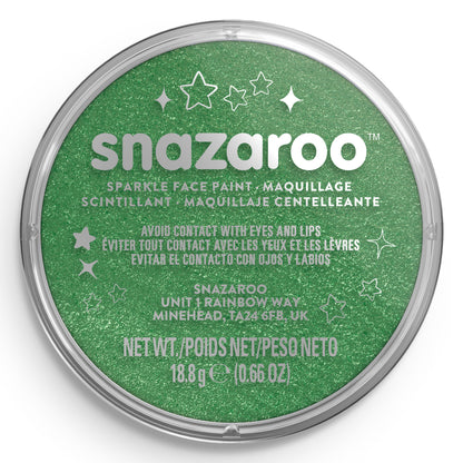Snazaroo Face and Body Paint Sparkle - Pale Green 18 ml