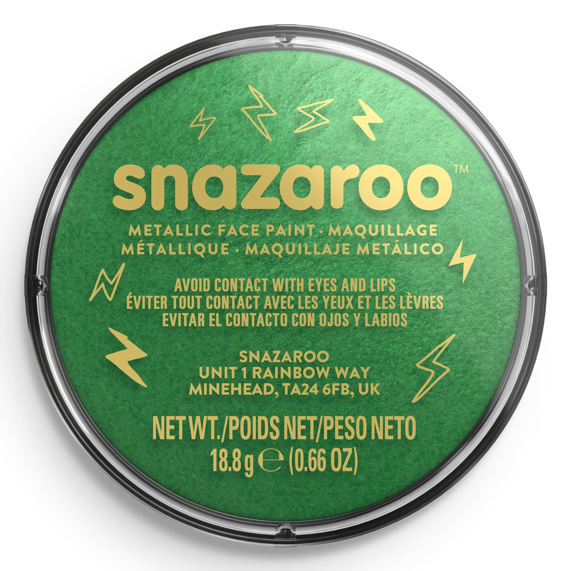 Snazaroo Metallic Face and Body Paint - Green 18 ml