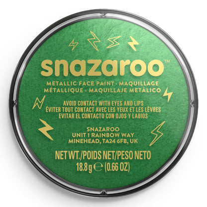 Snazaroo Metallic Face and Body Paint - Green 18 ml
