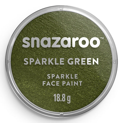 Snazaroo Sparkle Face and Body Paint - Green 18 ml