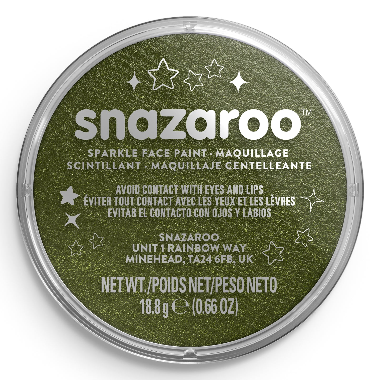 Snazaroo Sparkle Face and Body Paint - Green 18 ml