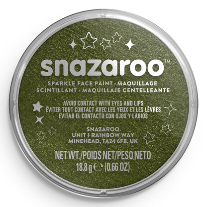 Snazaroo Sparkle Face and Body Paint - Green 18 ml