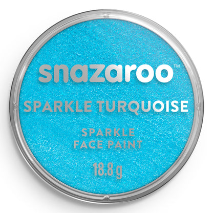 Snazaroo Glitter Face and Body Paint - Turquoise 18 ml