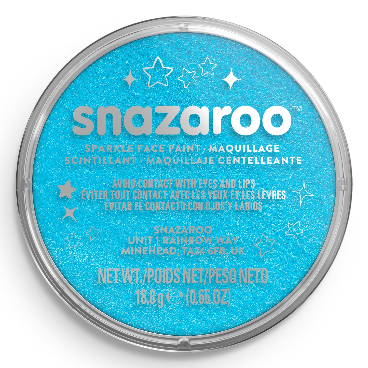 Snazaroo Glitter Face and Body Paint - Turquoise 18 ml