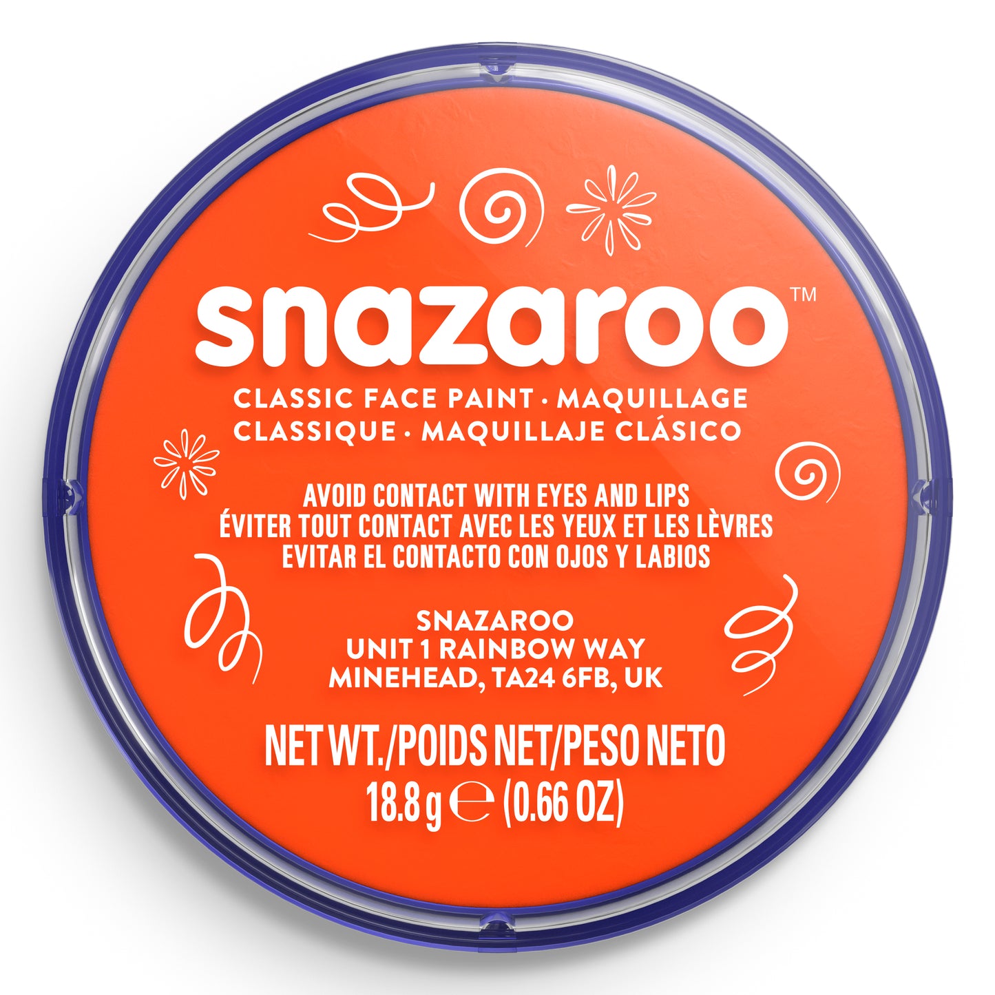Snazaroo Face and Body Paint - Dark Orange 18 ml