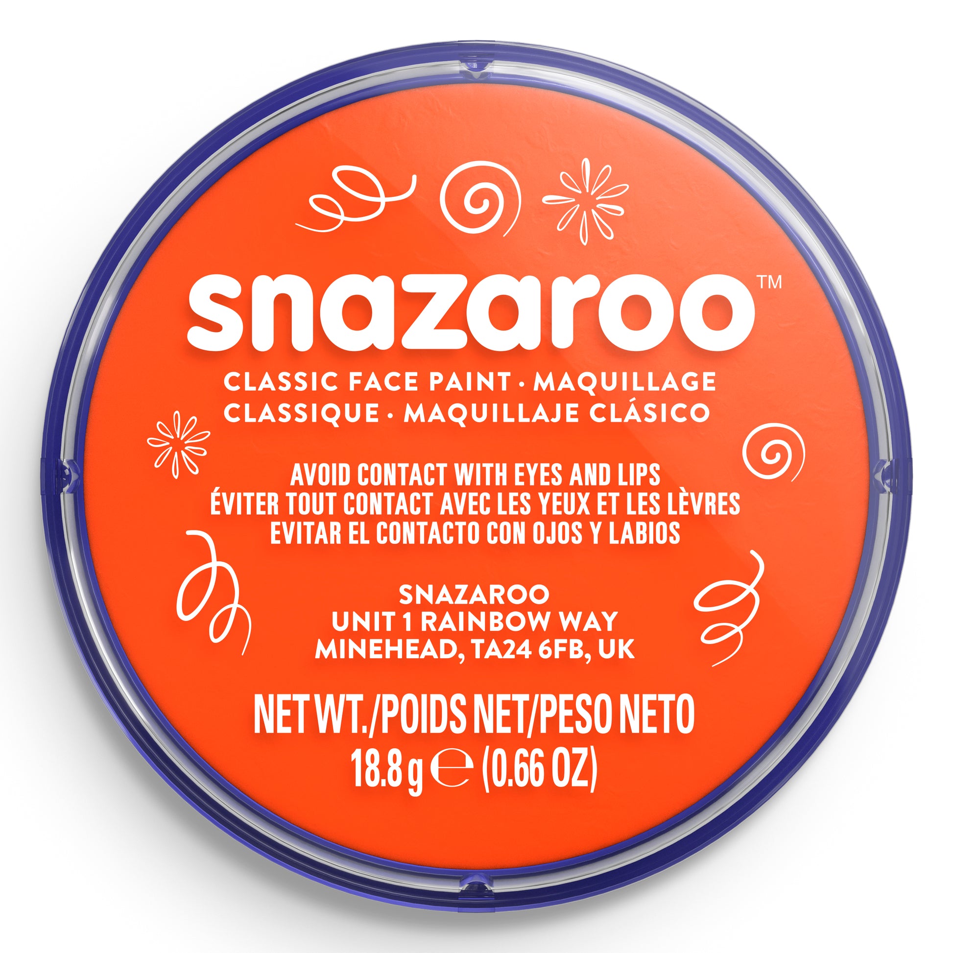 Snazaroo Face and Body Paint - Dark Orange 18 ml