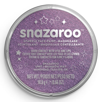 Snazaroo Face and Body Paint Glitter - Lilac 18 ml