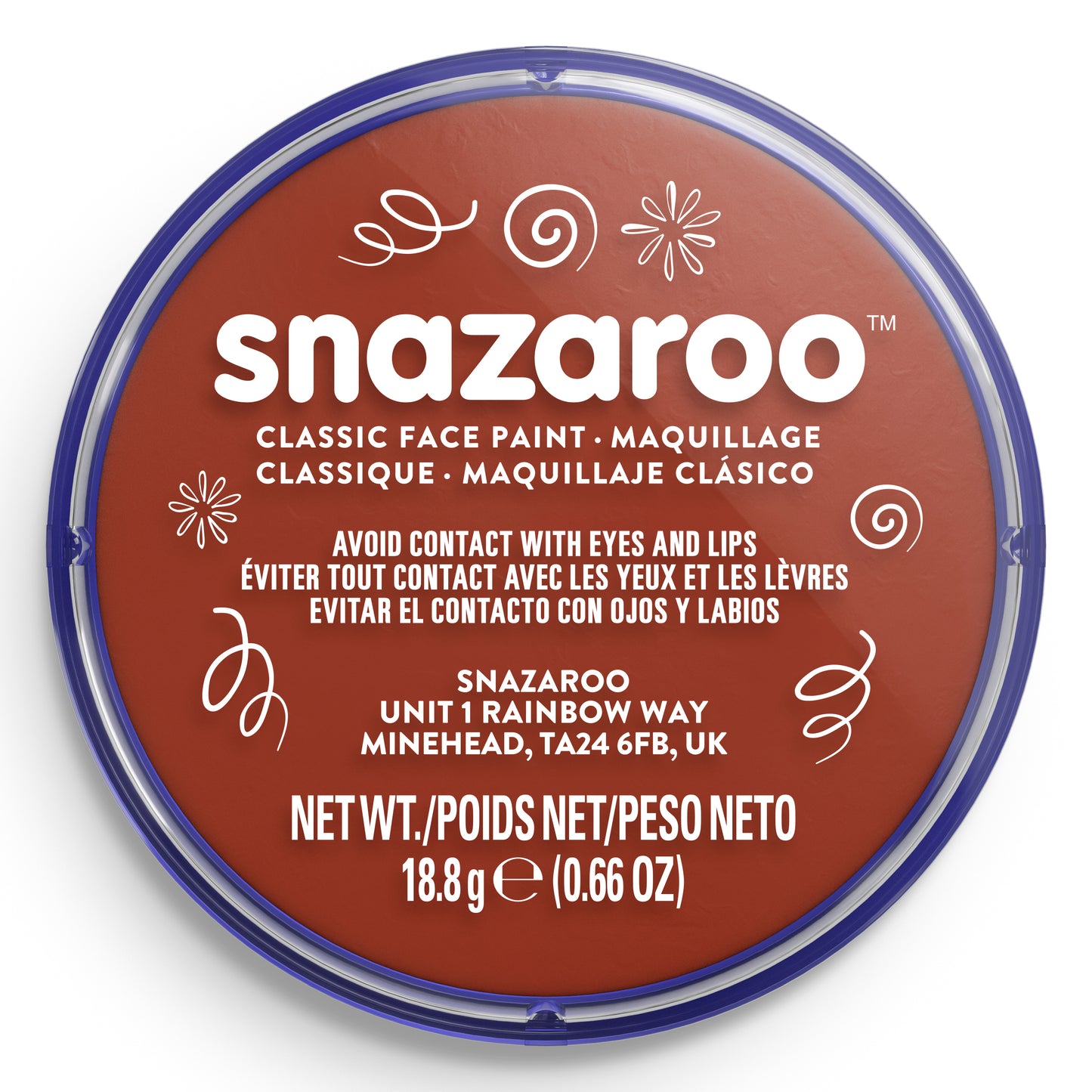 Snazaroo Face and Body Paint - Rust Brown 18 ml