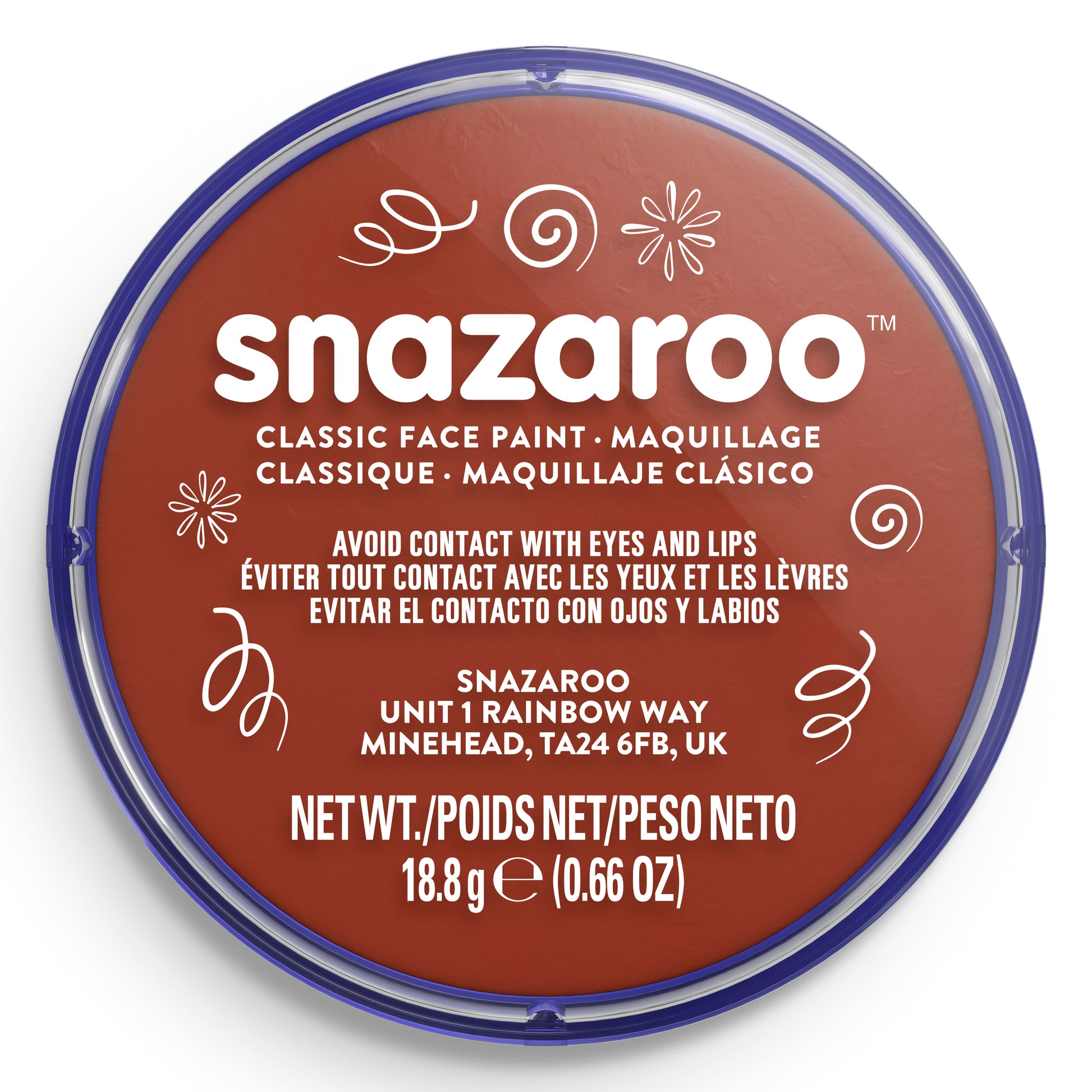 Snazaroo Face and Body Paint - Rust Brown 18 ml