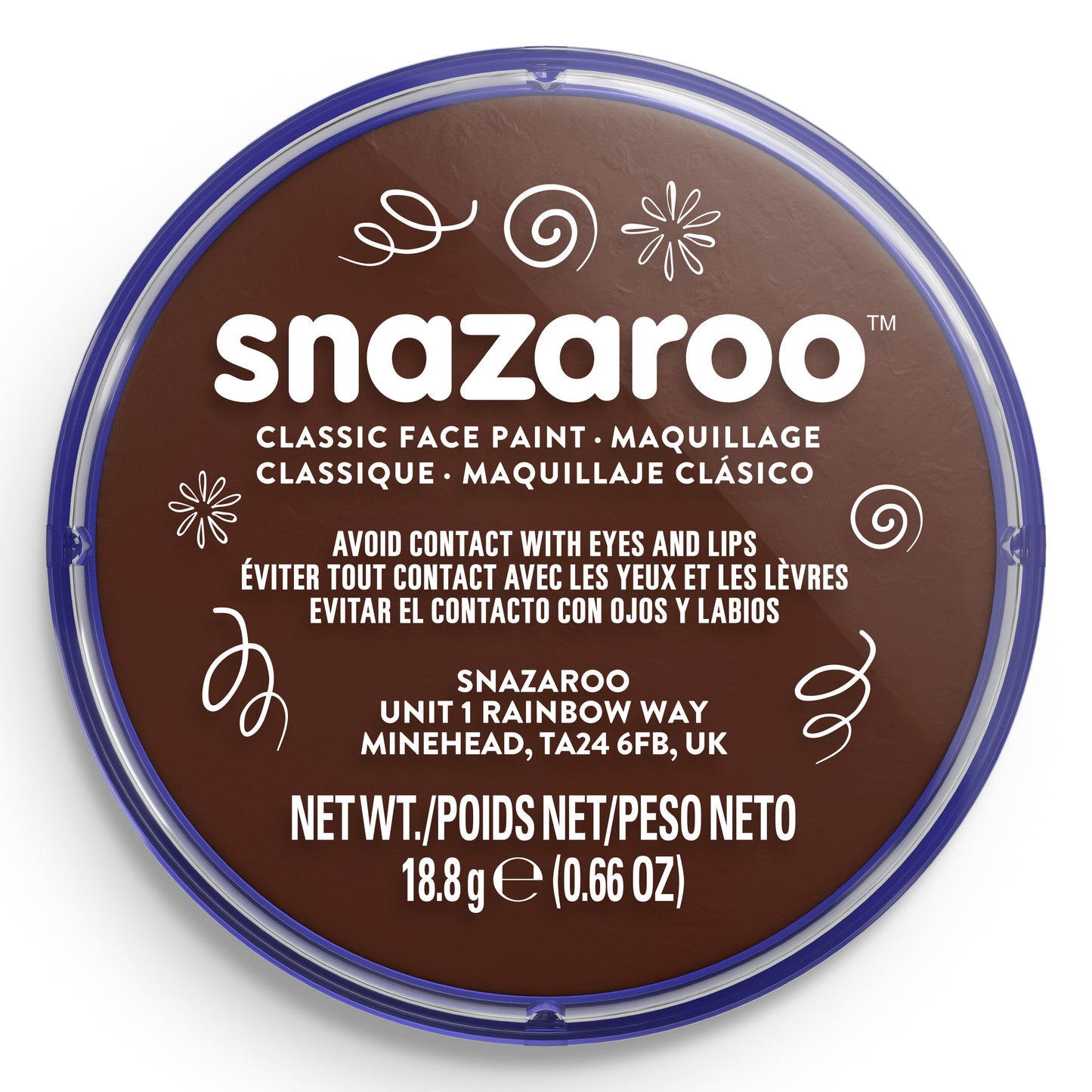 Snazaroo Face and Body Paint - Dark Brown 18 ml