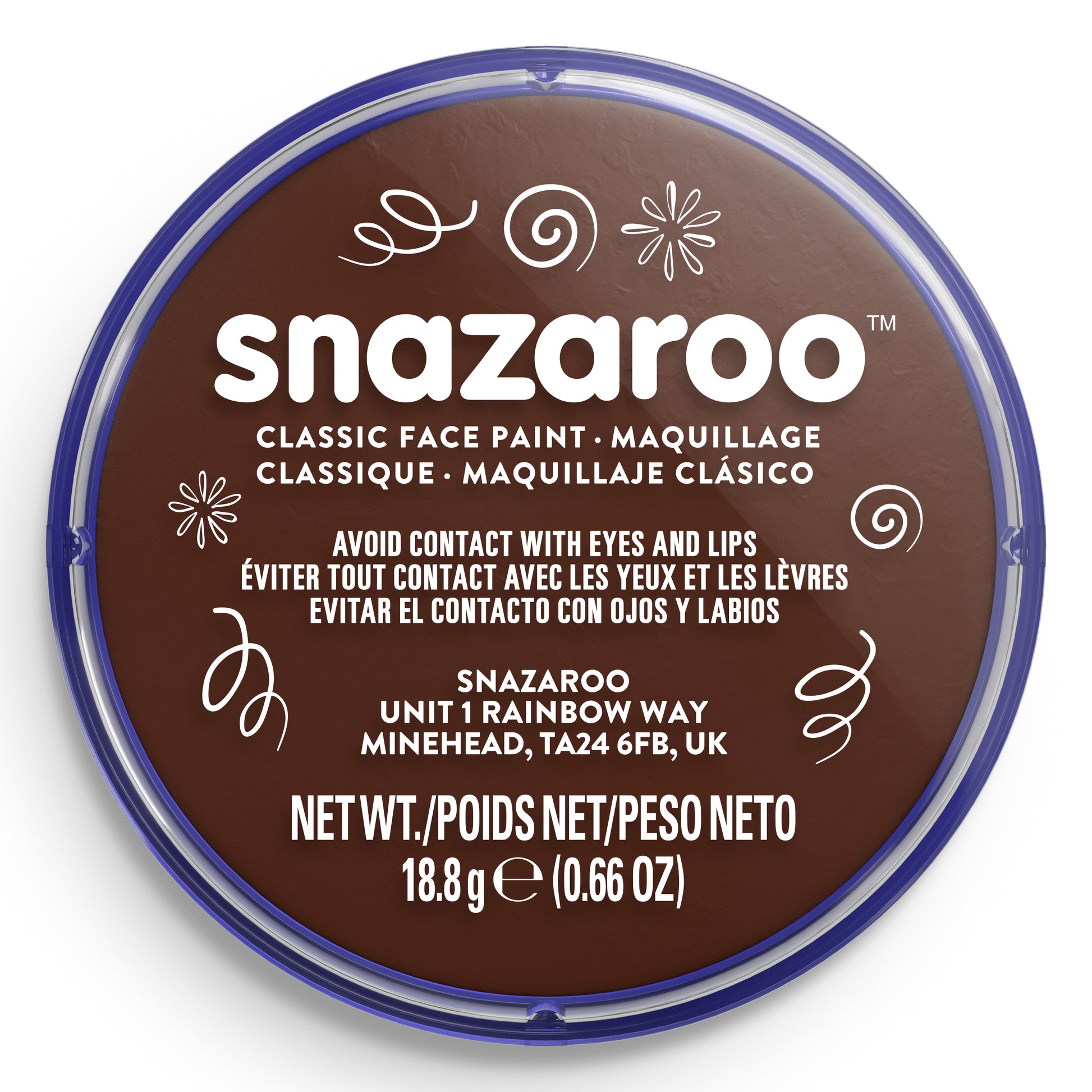 Snazaroo Face and Body Paint - Dark Brown 18 ml