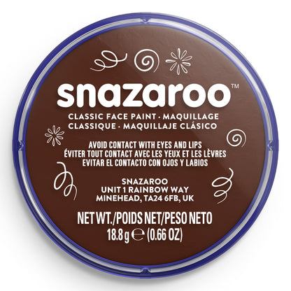 Snazaroo Face and Body Paint - Dark Brown 18 ml