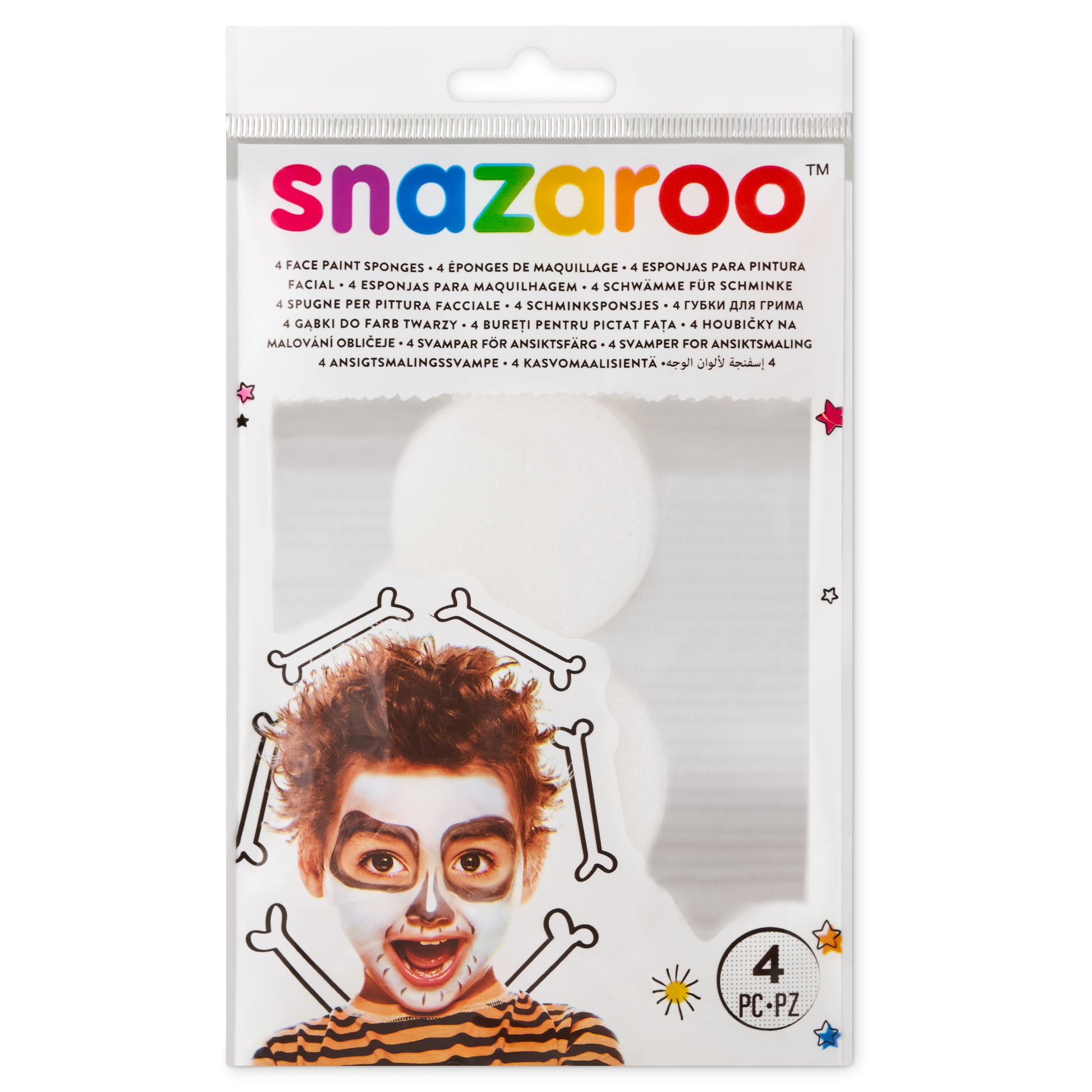 Snazaroo face painting sponges - semi-round 4 pcs.