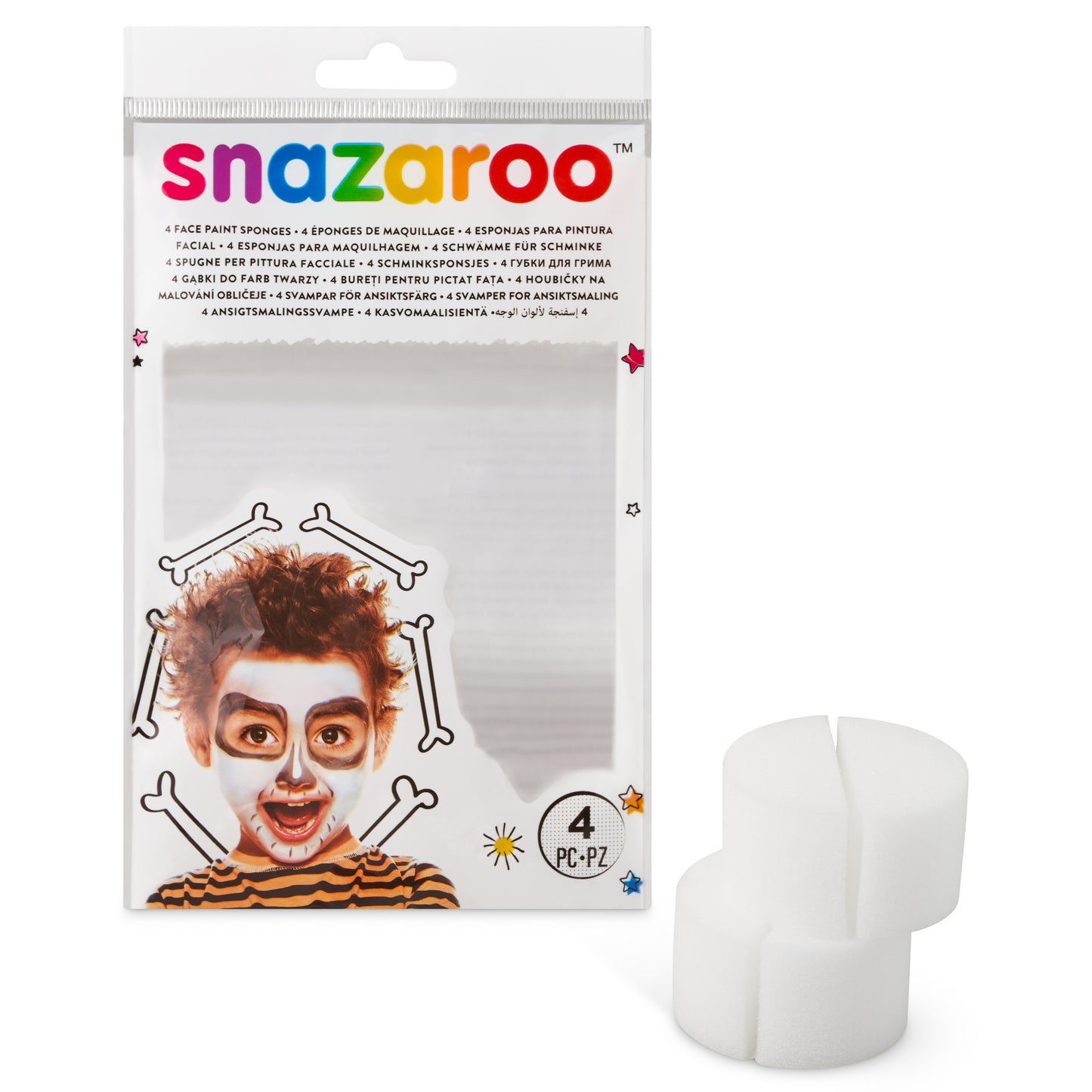 Snazaroo face painting sponges - semi-round 4 pcs.