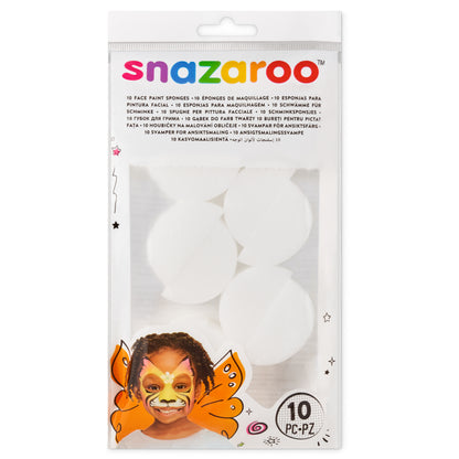 Snazaroo face painting sponges - half-round 10 pcs